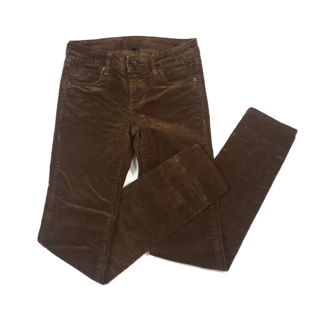 WJ209 Kut From the Kloth Designer Corduroy Skinny Pants 0